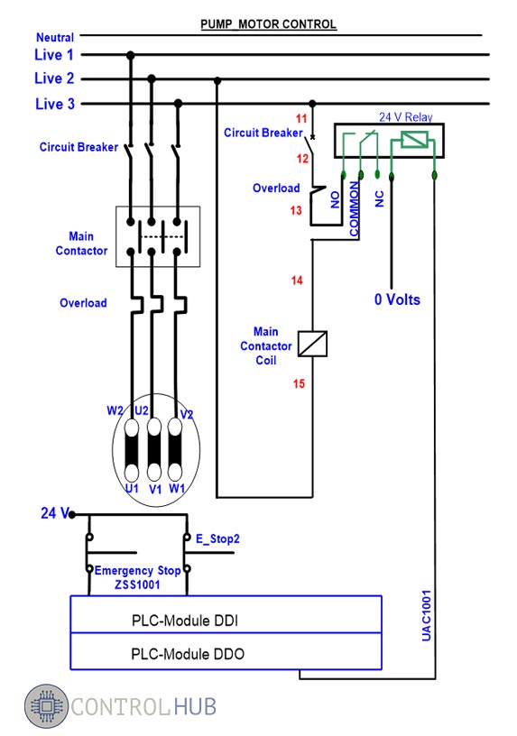 Pump motor control circuit